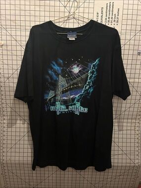 Royal Gorge Black Graphic Tee - Bridge Night Scene